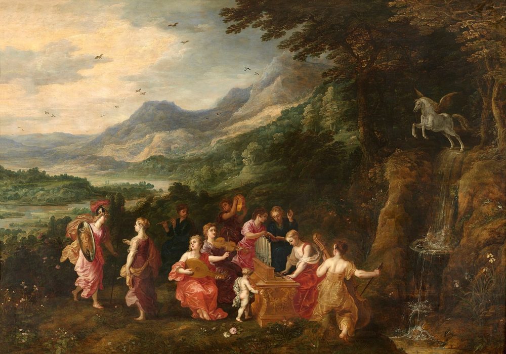 Hendrick_van_Balen_the_Elder,_Joos_de_Momper,_Jan_Brueghel_the_Elder_-_Minerva_visits_the_Muses_-_early_17th-century