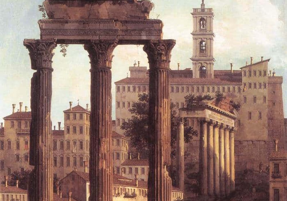 Rome-_Ruins_of_the_Forum,_Looking_towards_the_Capitol